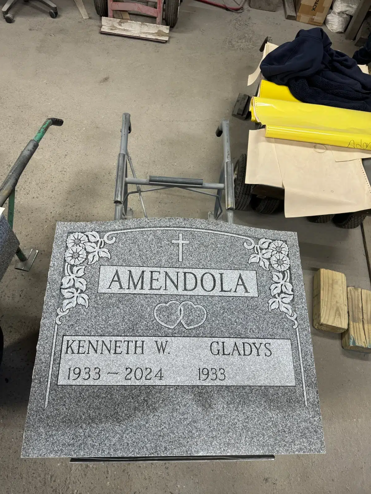 Granite Memorial Bench hand-carved by NJ Memorial Benches in NJ — image 3