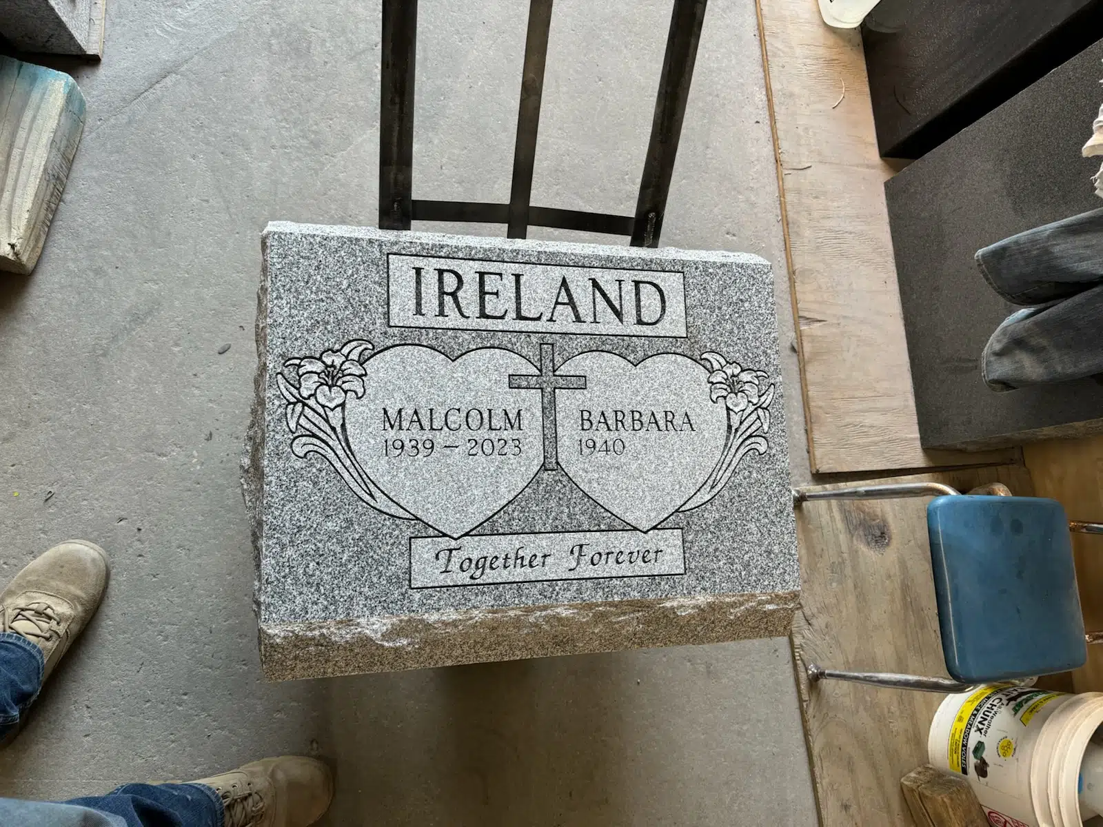 Granite Memorial Bench hand-carved by NJ Memorial Benches in NJ — image 3